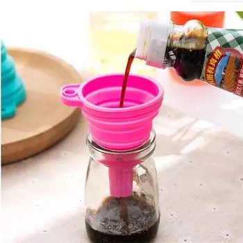 1 шт. Красная силиконовая воронка мини многофункциональная удобная кухонная складная и дополнительная упаковочная утварь кухонные принадлежности