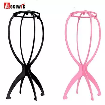 1 шт., красочные регулируемые подставки для париков, пластиковая шляпа, держатели для головы парика, 18x36 см, портативная складная подставка для парика