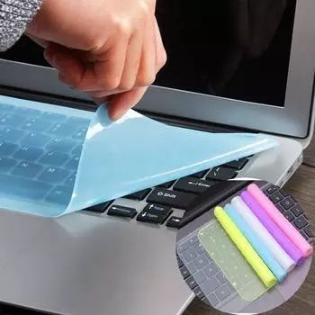 1 шт., красочный универсальный чехол для клавиатуры для ноутбука 12–17 дюймов, универсальная пленка для клавиатуры, компьютерная силиконовая водонепроницаемая защитная пленка для клавиатуры 12-14 inch прозрачный