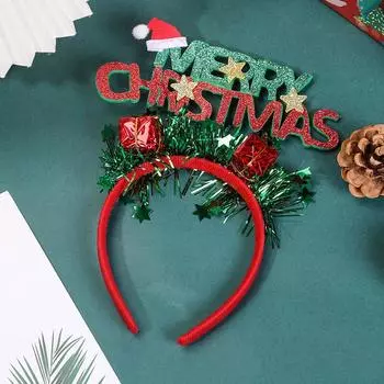 1 шт. креативная 3D-буква, повязка на голову, рождественская повязка для волос для женщин, детей, праздничные принадлежности, рождественские декоративные аксессуары для волос A2