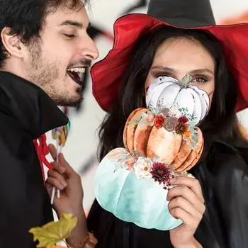 1 шт., креативная деревянная вывеска на тему Хэллоуина с тыквой, настенное украшение для домашней вечеринки, принадлежности для украшения рождественской вечеринки small