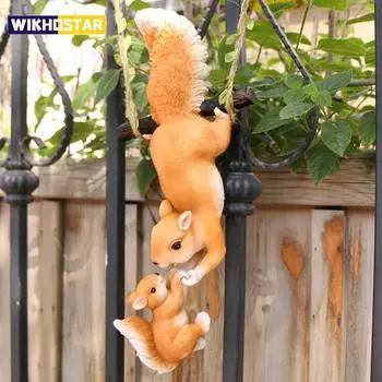 1 шт. Креативная фигурка белки для скалолазания - идеально подходит для украшения сада и улицы! squirrel link