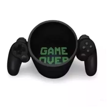 1 шт. креативная Игровая Чашка Контроллера Большая Емкость Керамическая Кофейная Чашка Кружка 401-500ml чёрный