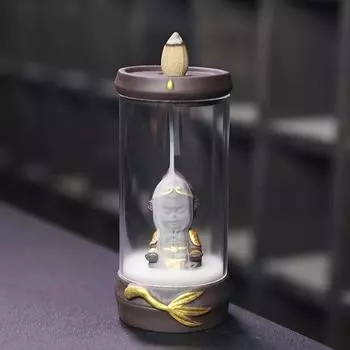 1 шт. креативная керамическая ветрозащитная курильница с водопадом и обратным потоком для благовоний, кадильница для ароматерапии, чай, домашнее животное, декор для дома