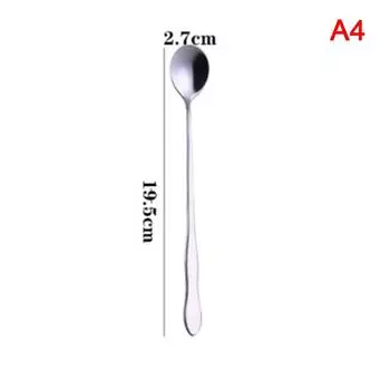 1 шт. креативная кофейная ложка из нержавеющей стали с длинной ручкой, ложка для перемешивания льда