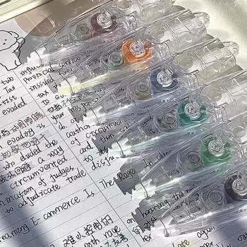 1 шт. креативная лента-хайлайтер для детей, простой однотонный маркер, лента для ключевых слов, прозрачная лента-хайлайтер с видимыми словами