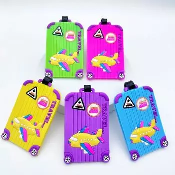 1 шт., креативная многоцветная багажная бирка для самолета, бирка для аэропорта, дорожная подвесная бирка для предотвращения потерь для мужчин и женщин фиолетовый