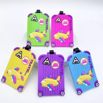 1 шт., креативная многоцветная багажная бирка для самолета, бирка для аэропорта, дорожная подвесная бирка для предотвращения потерь для мужчин и женщин зелёный