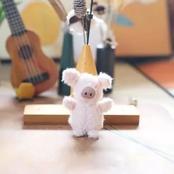 1 шт. креативная плюшевая кукла собака свинья милая кукла пингвин ключи брелок для девочек мультяшный автомобиль брелок кавайные женские сумки аксессуары as the picture