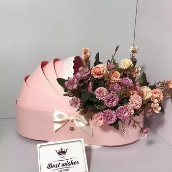 1 шт. креативная подарочная коробка для мыла, цветочная упаковочная коробка, детская колыбель, цветочная коробка, ежемесячная подарочная коробка для новорожденного M розовый