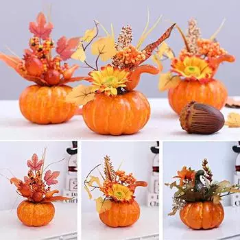 1 шт. Креативная поддельная тыква, украшение для гостиной, пенопластовый рабочий стол, Хэллоуин, мини