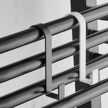 1 шт. креативная подвесная штанга, одинарный крючок, алюминиевая вешалка для радиатора, дверца шкафа, крючок для полотенец в ванной, маленький крючок чёрный