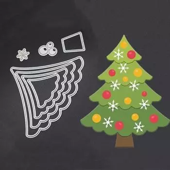 1 шт. креативная рождественская елка, трафарет для резки бумаги, сделай сам, скрапбукинг серебряный