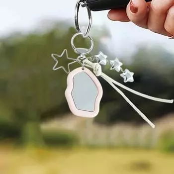 1 шт., креативная сумка для мобильного телефона из смолы, украшение, пряжка, кулон, плетеная веревка, новый маленький шнурок в форме сердца, зеркало, автомобильный брелок, многофункциональный