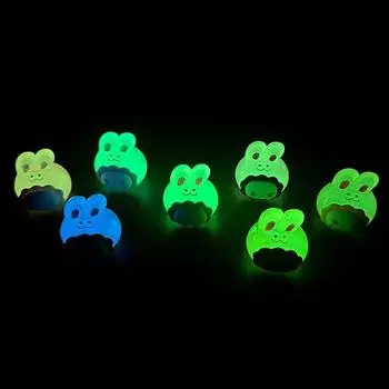 1 шт. креативная светящаяся мини-фигурка кролика, микро-ландшафтное украшение, милые миниатюры, аксессуары для украшения дома, подарки ONESIZE