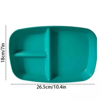 1 шт. Креативная тарелка с тремя отделениями, имитация фарфора, пластиковая тарелка, тарелка для кафе, коммерческого использования, домашнего хозяйства