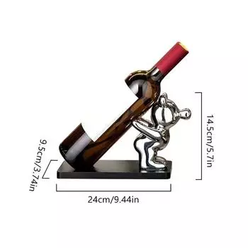 1 шт. креативная винная стойка из смолы, мультяшное украшение для гостиной, украшение для дома, симпатичная стойка для хранения, украшение для дома, кухни, бара серебряный