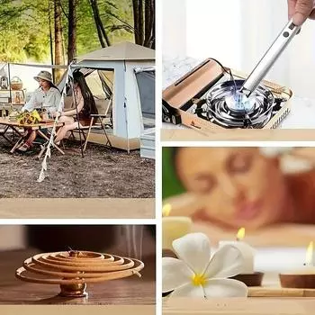 1 шт. - Креативное использование зажигалки для кемпинга на открытом воздухе, зажигалки для свечей, зажигалки с USB-зарядкой, зажигания для барбекю на открытом воздухе синий