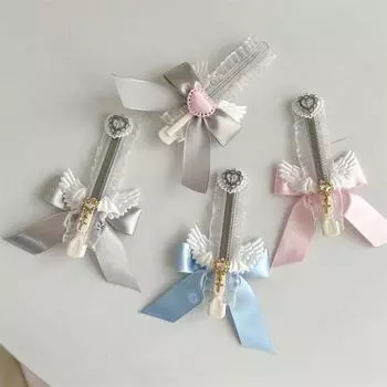1 шт., креативные кружевные канцелярские принадлежности, универсальный нож, шикарный милый бант, лента, крылья, открытая буква, сладкий кавайный нож для коробок, студенческие принадлежности розовый