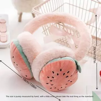 1 шт. креативные наушники с фруктовой тематикой, теплые плюшевые наушники, подходящие для использования на открытом воздухе, в качестве подарков на Рождество и Хэллоуин carrot