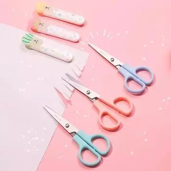 1 шт. креативные ножницы канцелярские принадлежности милый мультяшный медведь ножницы для скрапбукинга милые кавайные ножницы для студентов канцелярские принадлежности обратно в школу белый