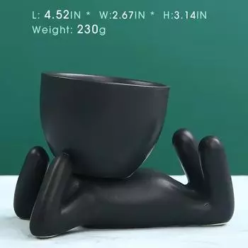 1 шт. Креативные офисные настольные украшения Домашний декор Горшок для растений Новый скандинавский керамический Маленькая фигурка Цветочный горшок Горшок для суккулентов D