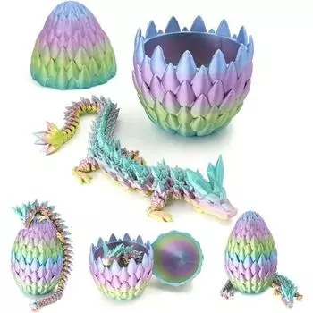 1 шт., креативные яйца в виде чешуи дракона, орнамент, суставы, подвижный хрустальный набор драконов, игрушки для украшения акваскейпа, 3D-печатные яйца дракона, игрушки-непоседа 1pc