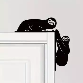 1 шт. Креативные силуэтные декоративные настенные наклейки — украсьте дверные углы и рамы художественным стилем светло-серый