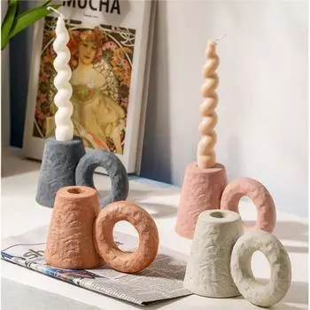 1 шт. Креативные винтажные подсвечники, мягкое украшение для рабочего стола, украшения для дома, керамические подсвечники. грязно-белый