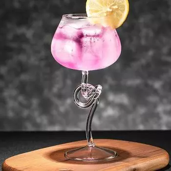 1 шт. креативные завязанные бокалы для красного вина на ножке, чашка, прекрасная посуда для коктейлей, стакан, 325 мл, 11 унций, стеклянная чашка 301-400ml