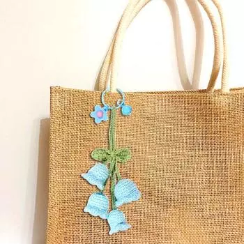 1 шт. креативный автомобильный брелок для ключей вязаный брелок для сумочки аксессуары колокольчик орхидея ручной работы крючком розовый