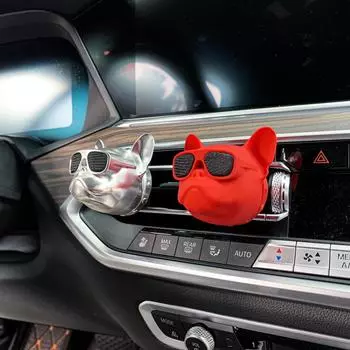 1 шт. креативный автомобильный парфюм-освежитель воздуха Bulldog, автомобильный ароматизатор, зажим для ароматизатора воздуха в автомобильное дефлекторное отверстие, автомобильные аксессуары чёрный