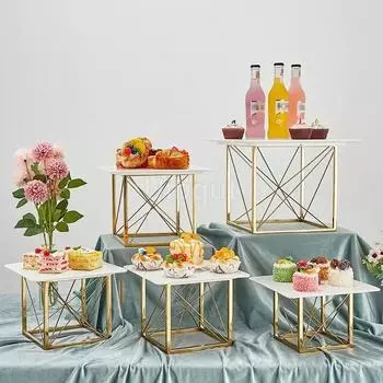 1 шт. Креативный проволочный золотой столик для десертов, подставка для закусок, подставка для торта, тарелки для еды, подставка для торта с подставкой для торта и димсамов