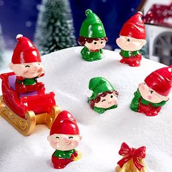 1 шт. креативный рождественский эльф персонаж смола ручная работа сделай сам рождественские украшения микро ландшафтные аксессуары настольное украшение
