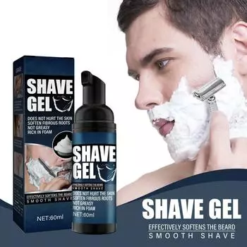 1 шт. крем для бритья с 60 мл мужская пена для бритья мягкая, освежающая, чистая и смягчающая пена для бороды крем для бритья чёрный