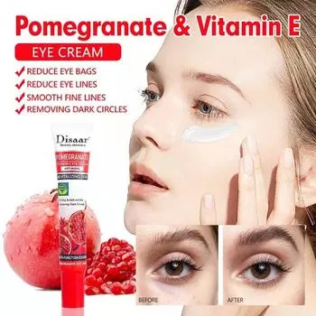 1 шт., крем для глаз VE с красным гранатом, 25 г, лифтинг глаз, осветление тона кожи, увлажнение, улучшение мешков под глазами и темных кругов белый