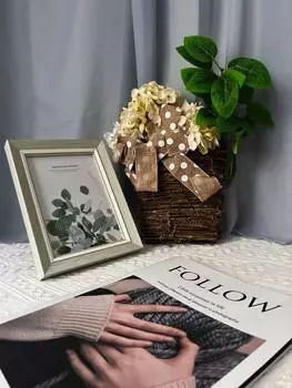 1 шт. кремовая гортензия дверная вешалка корзина венок полевые цветы дверная подвесная корзина венок шелковый цветок бежевый