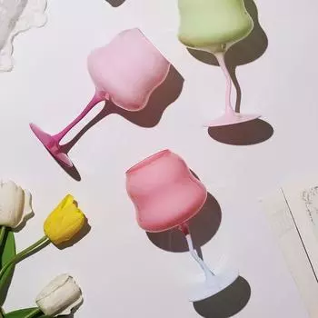 1 шт., кремовый бокал, средневековая Ретро ручная выдувная форма, хрустальное стекло, декоративная многофункциональная чашка ярких цветов, стакан для игристого вина, сока розовый