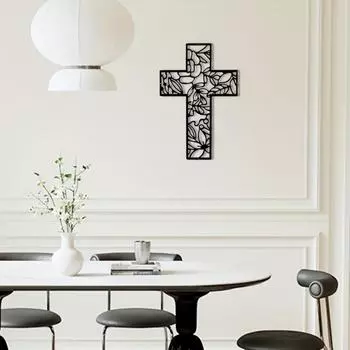 1 шт. Крест Христианская виниловая наклейка-наклейка - Премиальный декор интерьера для ноутбука, телефона, шлема, окна автомобиля и аксессуаров светло-желтого