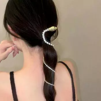 1 шт. кристалл усовершенствованный змеиный волос Y2K серпантин кисточка заколка для волос китайские аксессуары для волос регулируемые стразы