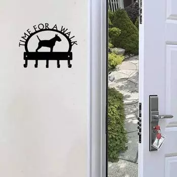 1 шт. Крючки для бультерьера, время прогулки, вешалка для ключей, поводок для собак, металлический настенный крючок для дома, спальни/вешалки для украшений дома M жёлтый