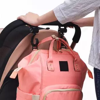 1 шт. Крючки для детской коляски, вращающиеся на 360 градусов, вешалка для тележки, крючок, аксессуары, большая емкость 1 pc чёрный