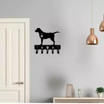 1 шт. крючки для ключей и держатель для брелока в виде собаки-лабрадора-ретривера - 9-дюймовый/6-дюймовый металлический настенный крючок для настенных железных поделок M светло-серый