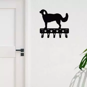 1 шт. Крючки для ключей в виде собаки Goldendoodle, настенный держатель для ключей, вешалка для полотенец, крючки для домашнего декора и организации чёрный