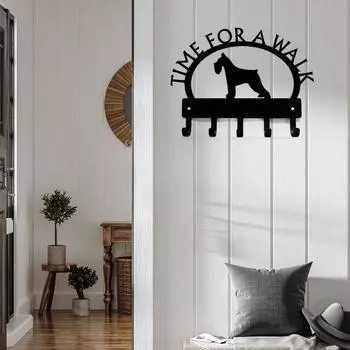 1 шт. Крючки металлические железные художественные миниатюрные шнауцеры для прогулок с ключами, вешалка для поводка для собак, вешалка для украшения прихожей, стойка для зонтика бронзовый