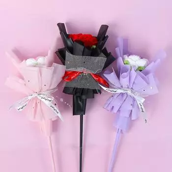 1 шт. крючком поддельные свадебные украшения для дома на День святого Валентина букет роз ручной работы
