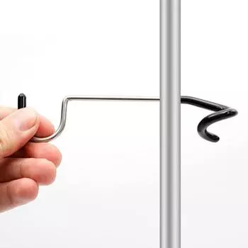 1 шт. крючок для фонарного столба из нержавеющей стали, многофункциональное оборудование для хранения свиного хвоста, S-образные двойные крючки 3x14cm чёрный