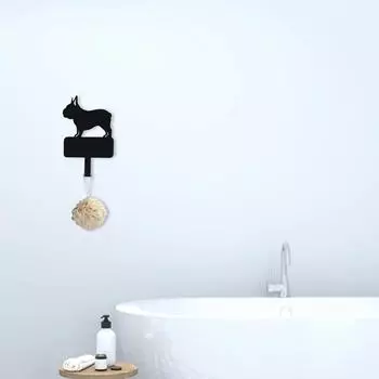 1 шт. Крючок для одежды «Бульдог», креативный железный дизайн в виде щенка для ключей и декоративных крючков, идеально подходит для гостиных, туалетов и настенного хранения бронзовый