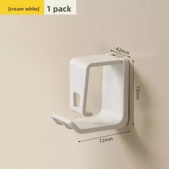 1 шт. Крючок для таза Регулируемая кухонная настенная стойка для таза Крючок для таза для ванной комнаты без сверления Домашняя ванная комната Хранение Стойка для таза 1PCS белый