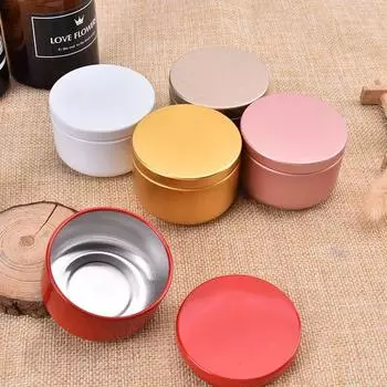 1 шт. круглая банка для свечей металлическая жестяная коробка DIY алюминиевый контейнер для хранения аксессуары для чашек чёрный